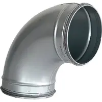 Spiraliet Spiralo gladde bocht 90 graden 100mm rubber