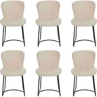 AEA Esszimmerstuhl Weiß 6x Stühle Esszimmer Modern Stuhle Metall Design