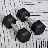 MODFU - Halterset - 2 X 6 Kg - Zeshoekig - Antislip Gekartelde Handgreep - Metaal - Zwart