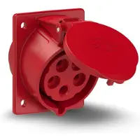 Pce CEE aansluitdoos, type Turbo Twist, schuin, 400V, 32A, IP44, model 425-6TT