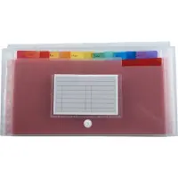 Exacompta 5x Crystal PP Sorteermap midi 7 indelingen - 14x26 cm - Transparant - 55398E