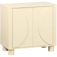 Sweeek Klein kastje houtdecor 2 omkeerbare deuren 80cm Beige