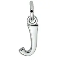 The Jewelry Collection Zilver Gerhodineerde Hanger letter J 1330007