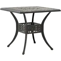 vidaXL Tuintafel 80x80x75 cm gietaluminium bronskleurig