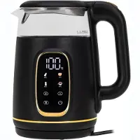 SCH Waterkoker met Temperatuurregeling - Waterkoker - Zwart/ Goud - ‎21cm x 16cm x 25cm