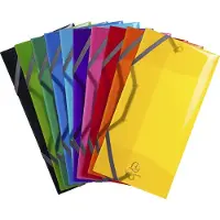 Exacompta 10x IDERAMA PP Elastomap met 3 kleppen - envelop formaat 23.5x12cm - Geassorteerd - 55770E