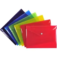 Exacompta Iderama PP (Polypropeen) Documentmap 34440E A5 Drukknop PP (Polypropeen) Staand en Liggend 17 (B) x 0,1 (D) x 23 (H) cm Kleurenassortiment Pak van 30