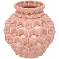 DK Design Daan Kromhout - Vaas - Gia - Roze - Structure - 3D effect - 23x23cm - Keramiek