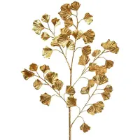 Viana Gingko tak decoratieve kunstplant brons glitter 84cm