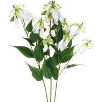 Viana Kunstlelie, bloemdecoratie, kunstplant, zijden bloem wit L82cm 3st