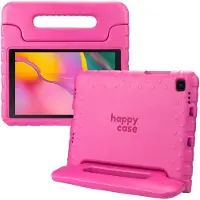 HappyCase Kinder Tablethoes Geschikt voor Samsung Galaxy Tab A 8.0 (2019) | Kindvriendelijke Hoes | Beschemhoes | Kinderhoes | met Handvat en Standaard | Roze