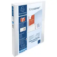 Exacompta Kreacover 20 mm Presentatieringband PP (Polypropeen) A4+ 2 Ringen Wit 51821E 10 Stuks