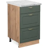 Vicco Fame-Line Keukenonderkast – 50 cm, WB Marmer Groen-Goud Landhuis