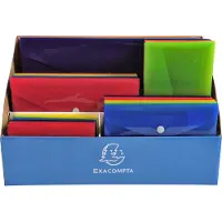 Exacompta Iderama PP (Polypropeen) Documentmap + Display 34480E Drukknop PP (Polypropeen) Staand en Liggend 17 (B) x 24 (D) x 37 (H) cm Kleurenassortiment Pak van 60
