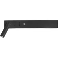 Lyora Bedlampje Vida links zwart met usb