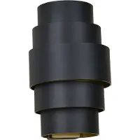 Artdelight Wandlamp Rolls H 22 cm zwart goud