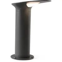 Faro Sokkellamp buiten Lotus, zwart, Aluminium, Modern, LED buitenlamp