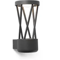 Faro LED-wandlamp buiten Twist, zwart, Aluminium, Modern, LED wandlamp buiten