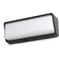 Faro LED-wandlamp buiten Half, zwart, Aluminium, Modern, LED wandlamp buiten