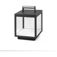 Faro LED tafellamp Kerala, donkergrijs, aluminium, hoogte 26,8 cm dimbaar, alu / grijs / zink, Aluminium, Modern