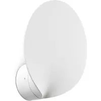 Faro LED-wandlamp buiten Lotus, wit / opaal, Aluminium, Modern, LED wandlamp buiten