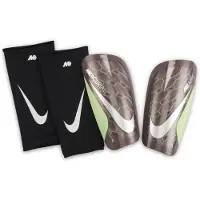 Nike Mercurial Lite Mbappé Scheenbeschermers Bruin Neongeel Zilver