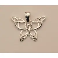 925 Sterling zilveren hanger keltische vlinder - zilver hanger vlinder die geknoopt is - hangertje fladderen dier - sierlijke dames hangertjes - klein vlinder hangertje van sterling zilver