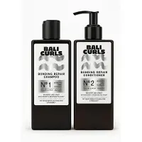Bali Curls Bonding Repair Set - Shampoo (200ml) & Conditioner (200ml) Duo Pakket - Voor Beschadigde Krullen - Met Everbond & Sheabutter - Vegan & Curl-Safe