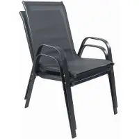 VCM 2-delige set tuinstoel hoge rug textilene balkonstoel stapelbaar campingstoelen Sonlas 2-delige set tuinstoel hoge rug textilene balkonstoel stapelbaar campingstoelen Sonlas
