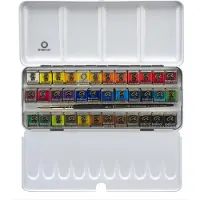 Rembrandt Aquarelverf metalen set | 36 napjes + penseel