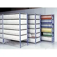 MANORGA Kast 5 Planken Staal 1,500 x 700 x 2,000 mm Blauw, Lichtgrijs