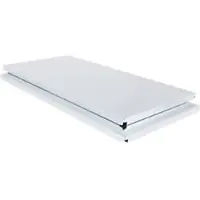 MANORGA Legbord Gelakt staal 1,000 x 500 mm Lichtgrijs 2 Stuks