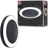 Paulmann LED buitenlamp Circula, antraciet, sensor, IP44 Circula, zwart, Kunststof, Modern, LED plafondlamp