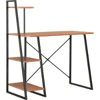 Prolenta Maison Exclusive - Bureau met plankenunit, zwart en eikenhout, 102x50x117 cm