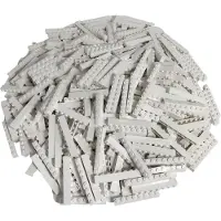 LEGO 1x8 steen, hoge steen, wit - 3008, nieuw! Aantal: 50 stuks