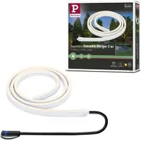 Paulmann Plug & Shine Smooth LED strip 3.000K 2 m Smooth, dimbaar, wit / opaal, Kunststof, Modern