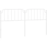 vidaXL Vervangend hoofdbord 193 cm metaal wit