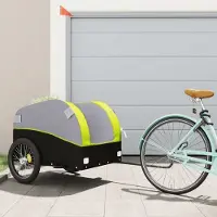 Prolenta Maison Exclusive - Fietsaanhanger, zwart en groen, 45 kg, staal