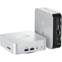 GEEKOM A7 Mini PC, model 2026, met AMD Ryzen 5 7535HS processor (8 cores, 16 threads, 5.2 GHz), 16GB DDR5 RAM, 1TB SSD, Windows 11 Pro. Een veelzijdig apparaat