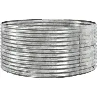 vidaXL Plantenbak 140x140x68 cm gegalvaniseerd staal zilverkleurig