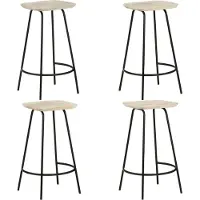 Prolenta Maison Exclusive - Set van 4 barkrukken, massief mangohout