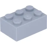 LEGO 2x3 steen 3002 - 100 stuks, lichtgrijs