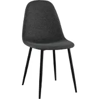 CLP Napier Eetkamerstoel - Modern Design - Zonder armleuning - Metalen Onderstel - Comfortabele Rugleuning - Max. 150 kg - Stof/zwart
