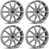 BORBET 4 velgen, model GTX, 8.0x19 inch, ET50, 5x112 boutgaten, titanium kleur, geschikt voor Seat Altea en Leon (met 5x112 boutgaten). Alufelgen