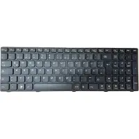 T-ProTek DE Schwarz Tastatuur met zwarte rand, versie 2, compatibel met IBM Lenovo Ideapad V570