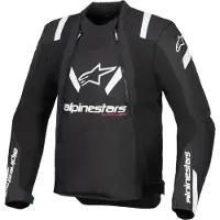 Alpinestars T-Stunt Air, stoffen jas ,Zwart/Wit ,L