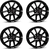 BORBET 4 velgen, maat 7.0x17, ET38, 4x100, geschikt voor Subaru Justy. Alufelgen