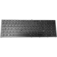 T-ProTek DUITSE - Toetsenbord met LED-verlichting, compatibel met TrackPoint, voor HP ZBook 17 G3 (T7V62ET)