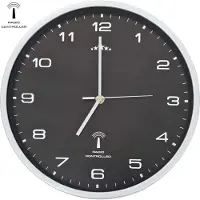 Syfax Wandklok met quartz uurwerk radiogestuurd 31 cm zwart