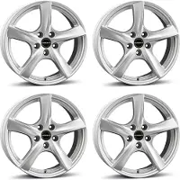 BORBET 4 velgen, type TL, 5.5x15 inch, ET38, 5x100, kleur zilver, geschikt voor Seat Ibiza en Toledo (5x100). Alufelgen